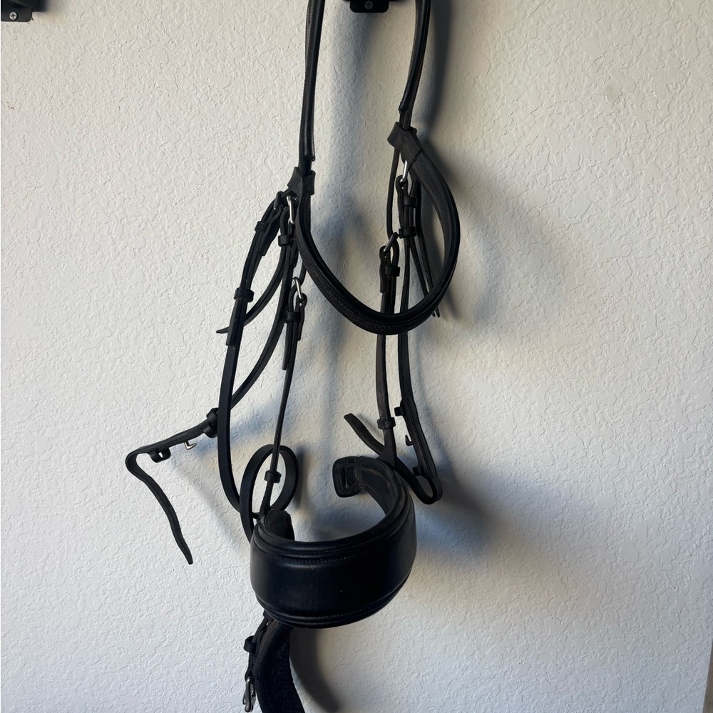 Black Devoucoux Leather Horse Bridle